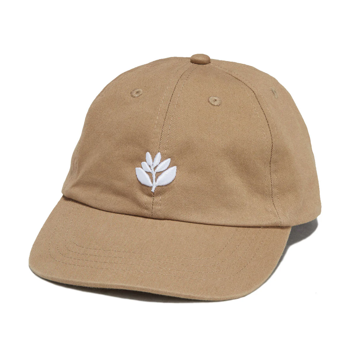 Magenta Bossed Dad Hat - Beige