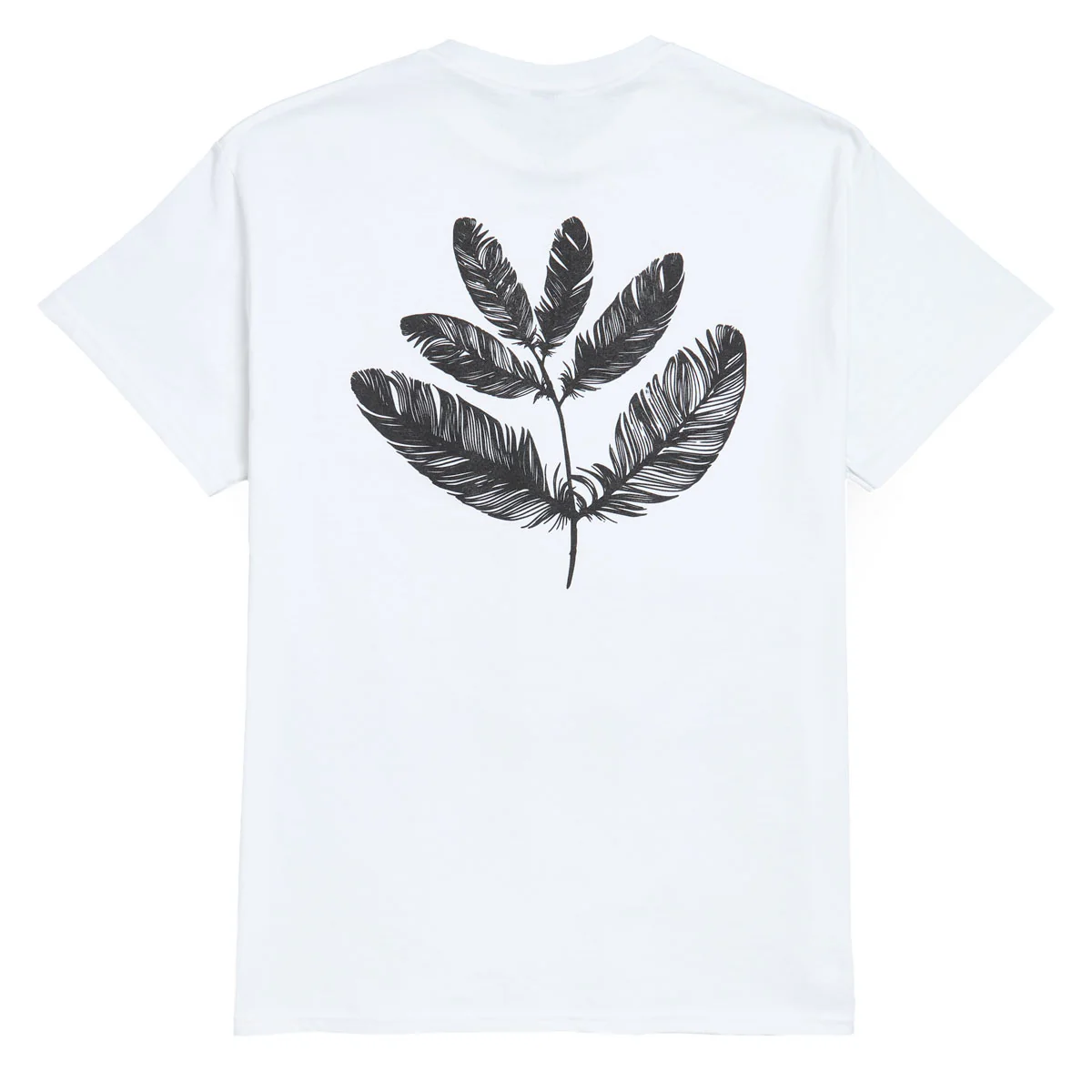 Magenta Feather T-Shirt - White