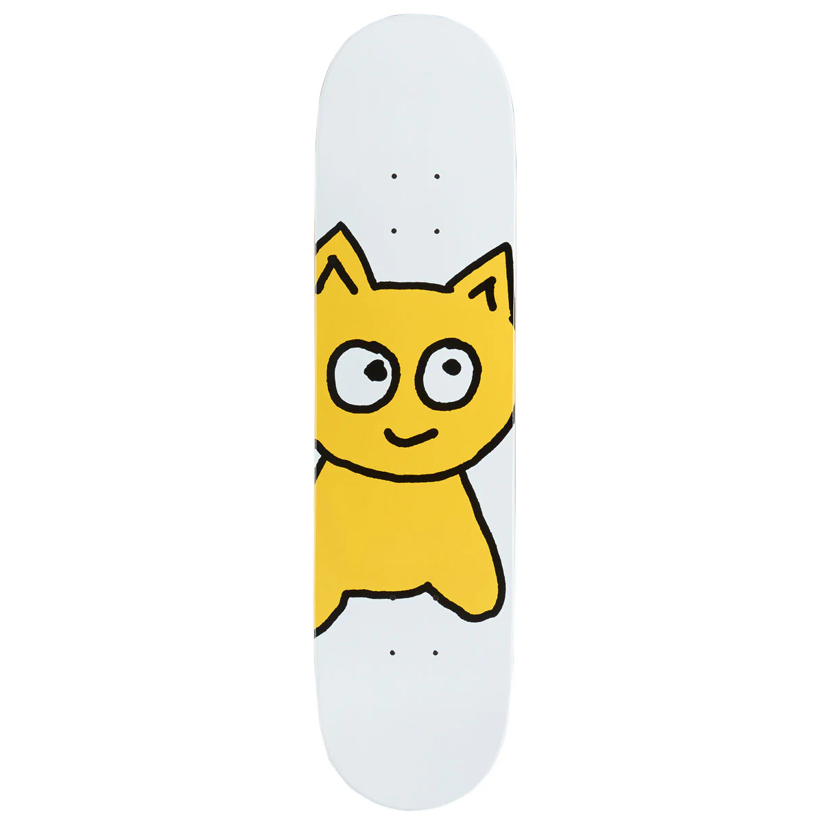 Meow Big Cat Skateboard Deck - White - 7.75"