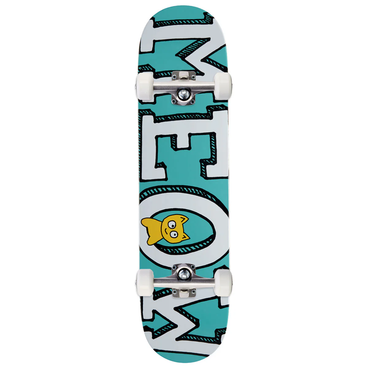 Meow Logo Skateboard Complete - Teal - 7.75"