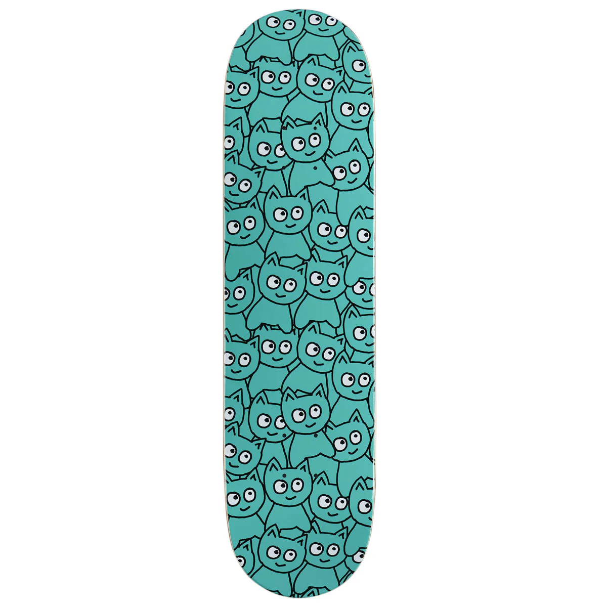 Meow Sticker Pile Skateboard Deck - Teal - 8.00"