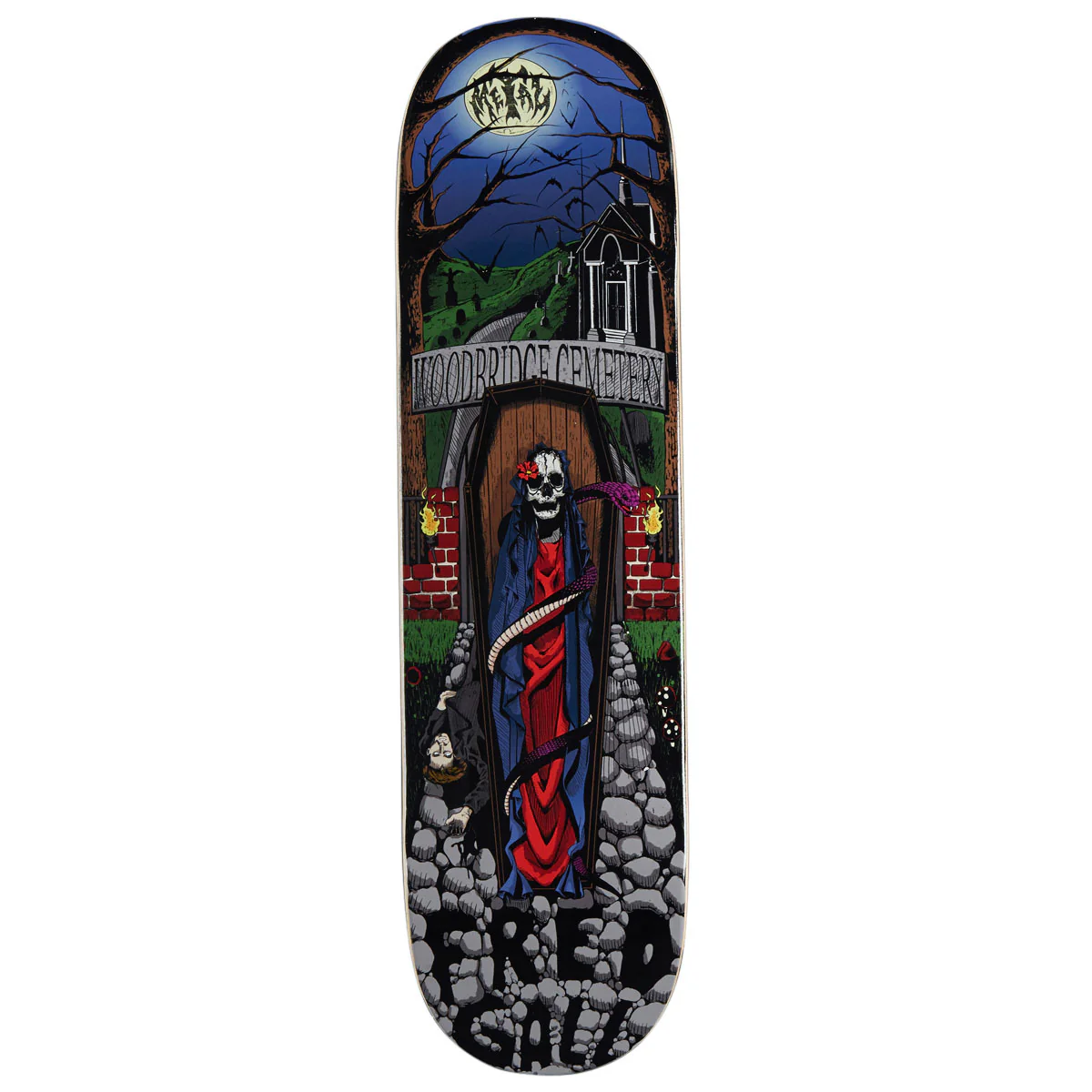 Metal Fred Gall Lulu Lorch Skateboard Deck - 8.25"