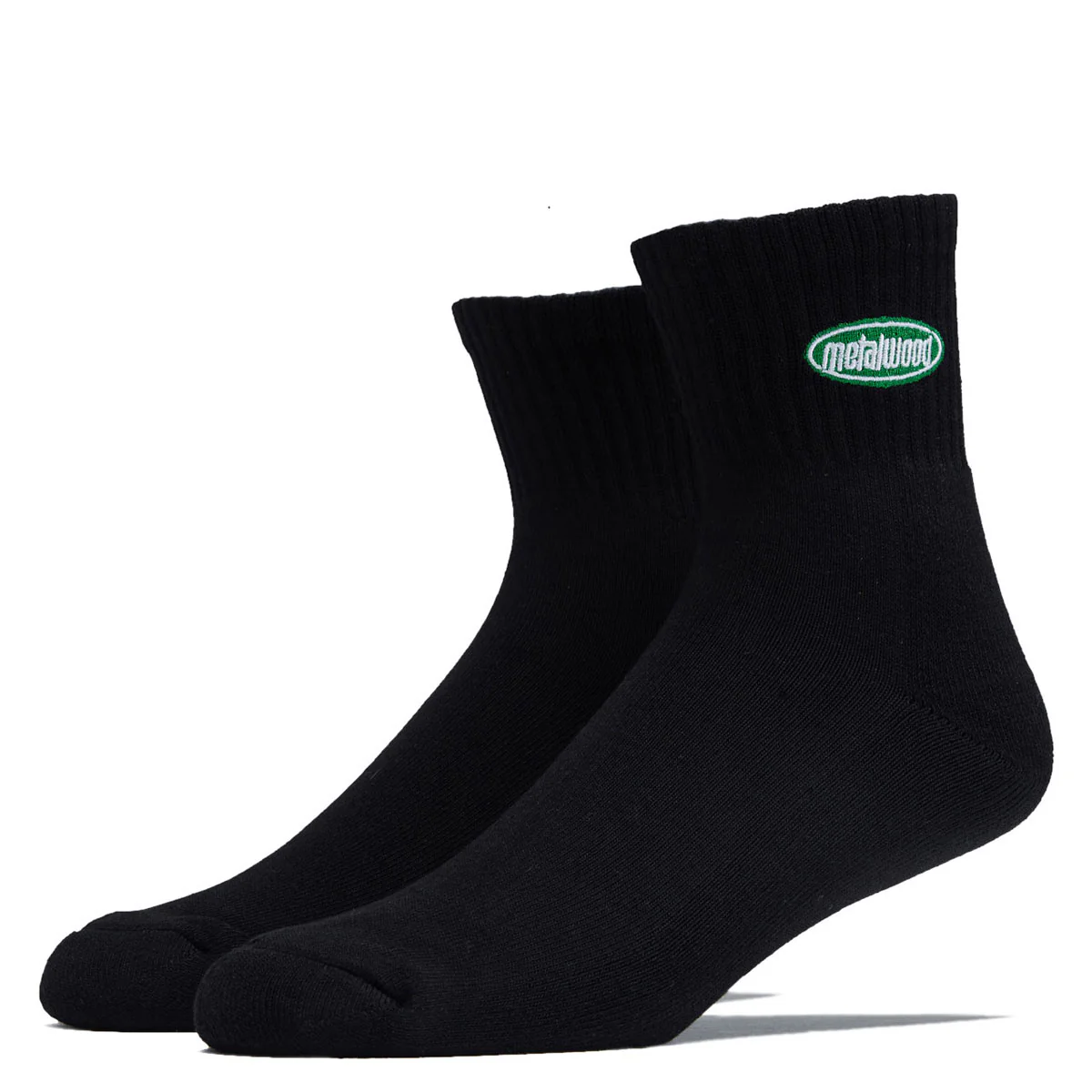 Metalwood Oval Logo Quarter Socks - Black