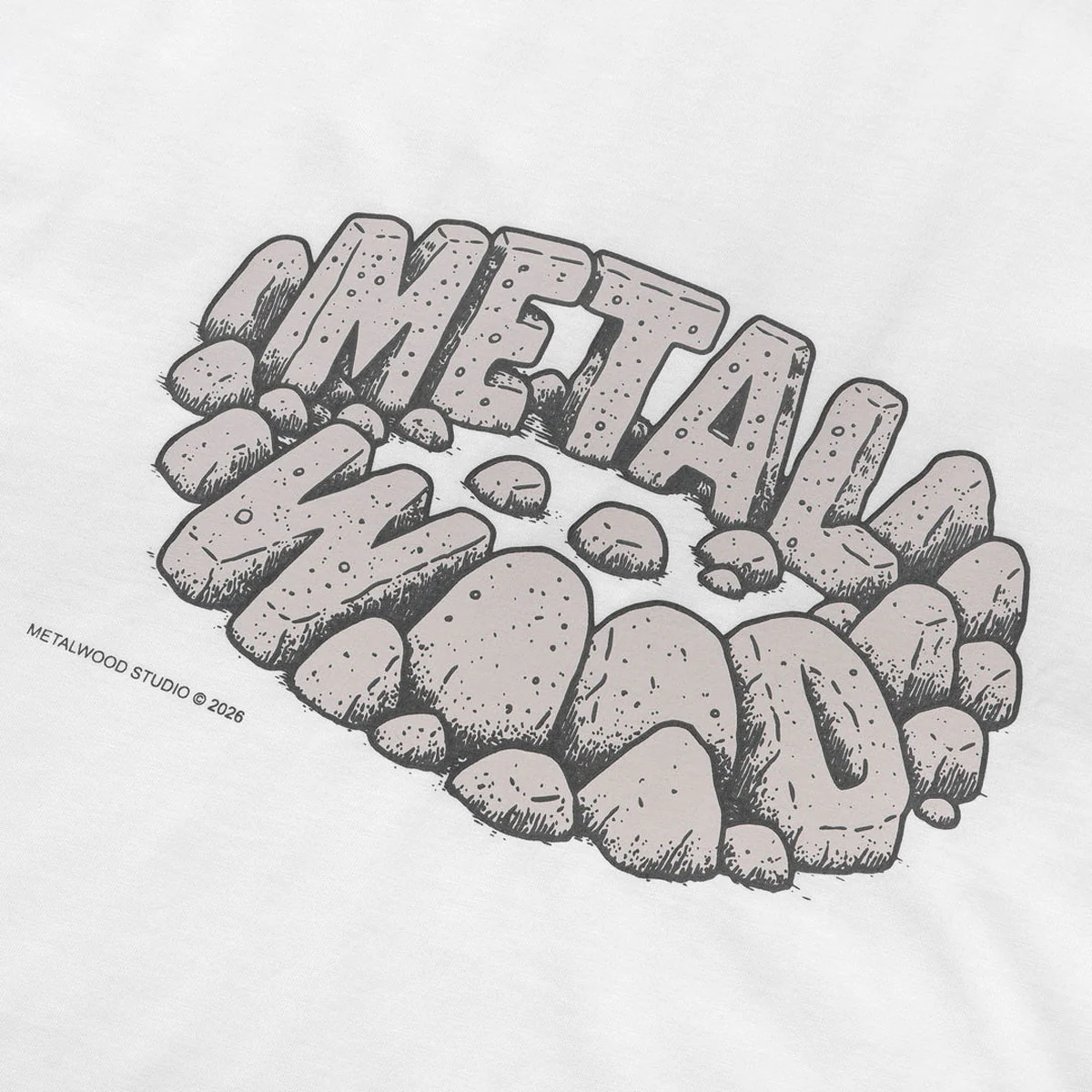 Metalwood Stonehenge T-Shirt - White - Image 2