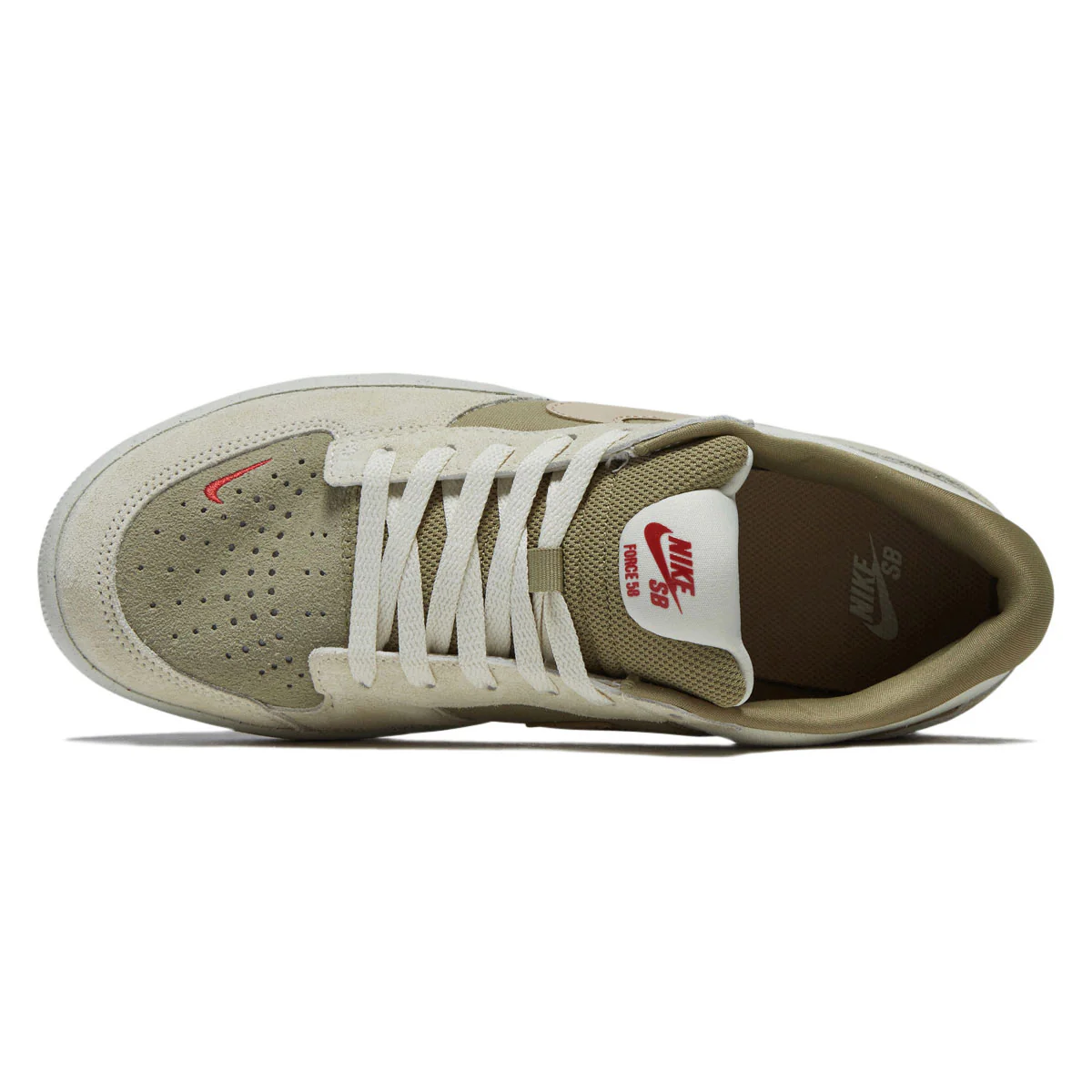 Nike SB Force 58 Shoes - Coconut Milk/Linen/Neutral Olive - Image 3