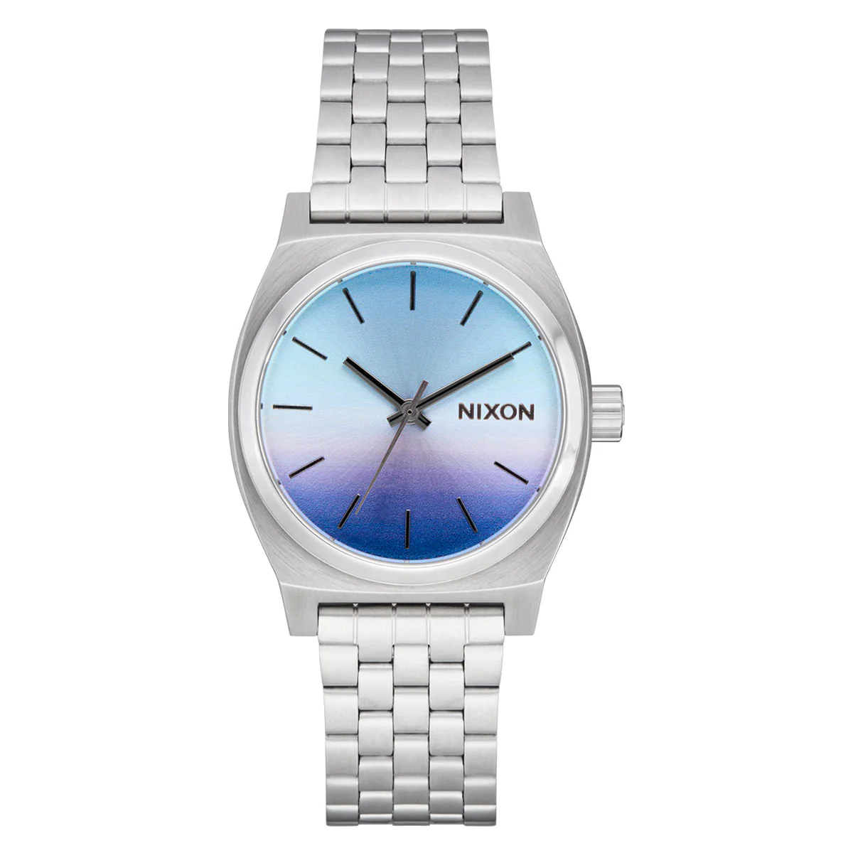 Nixon Time Teller Solar Watch - Silver/Snow