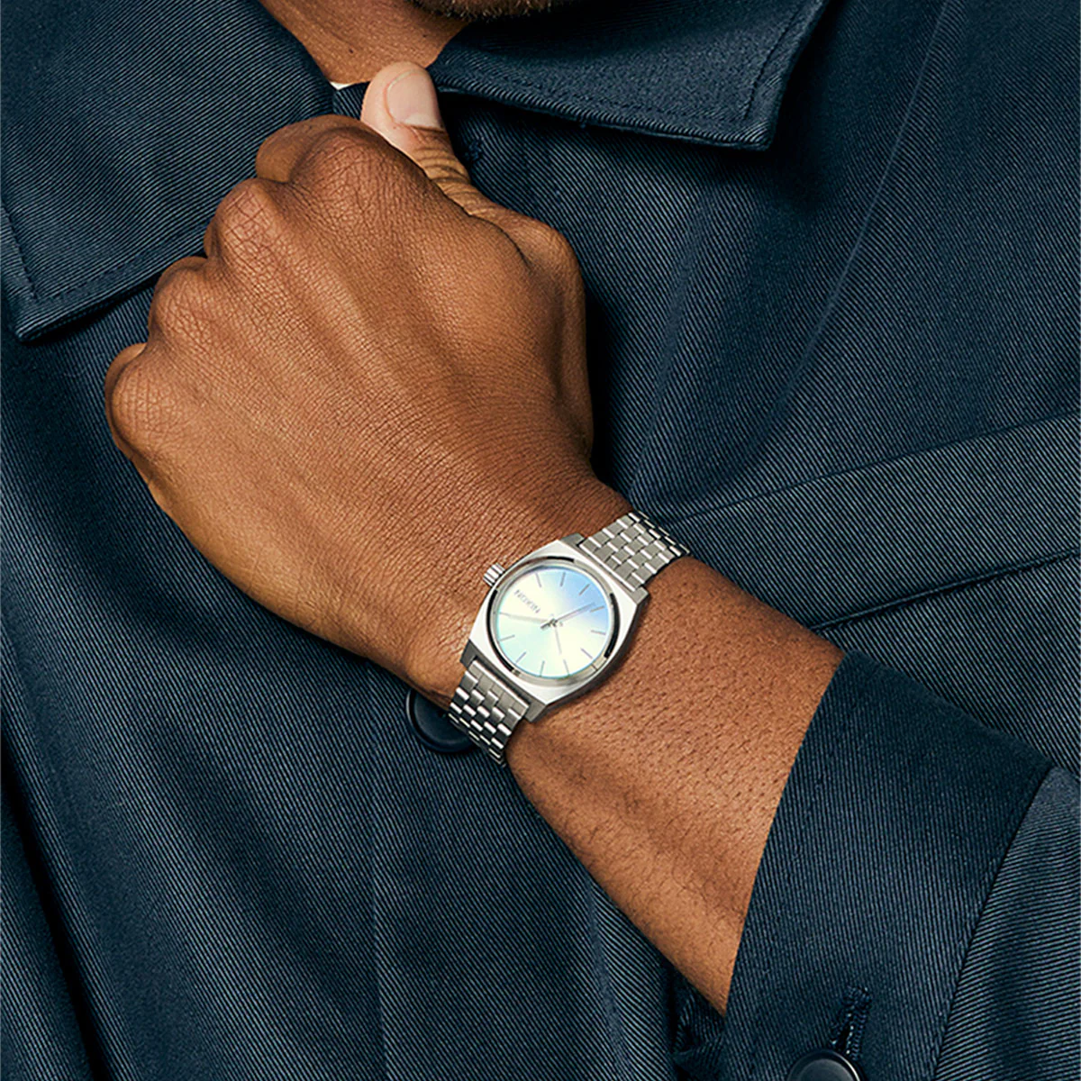 Nixon Time Teller Solar Watch - Silver/Snow - Image 4