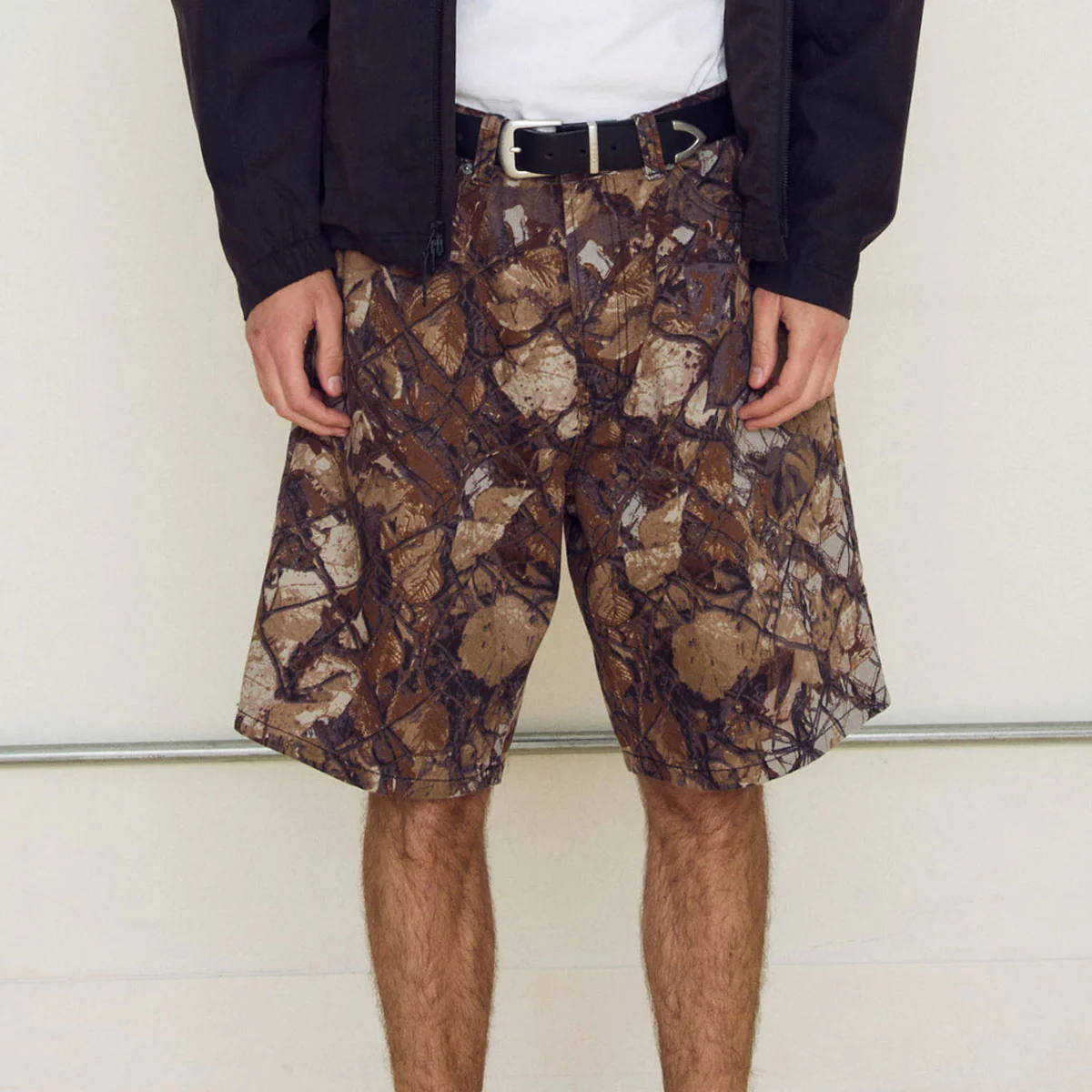 Obey Bigwig Baggy Denim Shorts - Fence Camo - Image 4