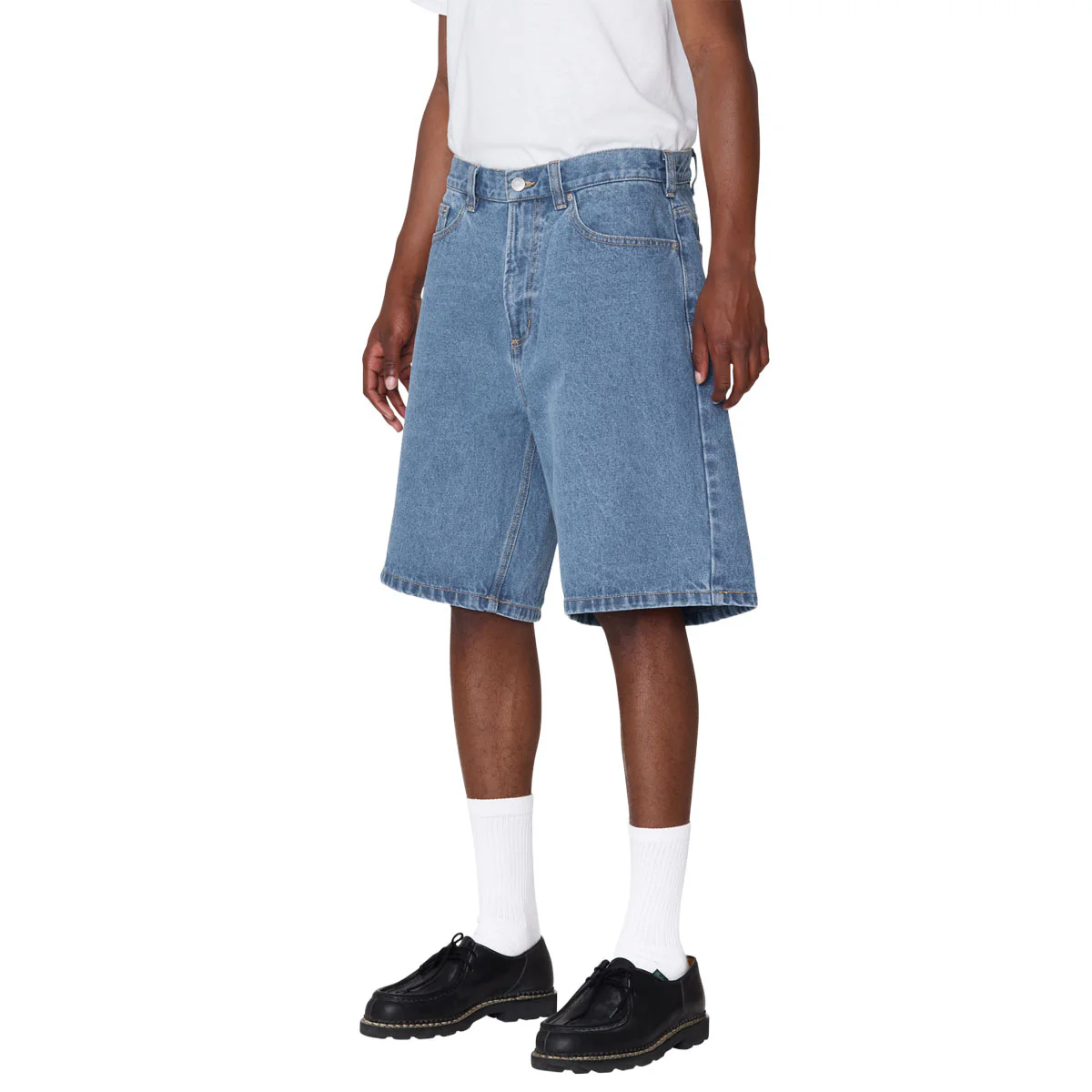 Obey Bigwig Baggy Denim Shorts - Light Indigo II - Image 5