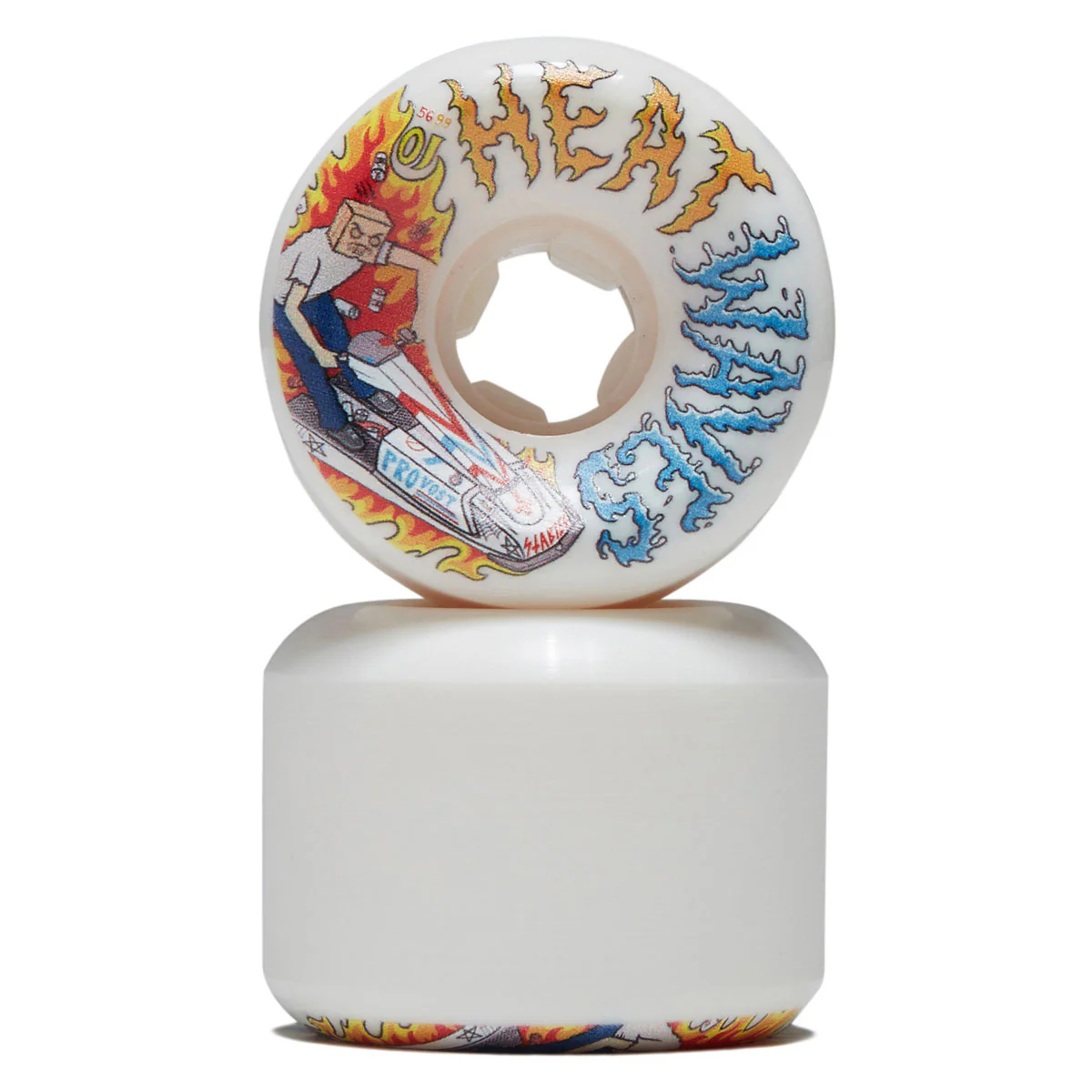 OJ Collin Provost Elite Full Combo 99a Skateboard Wheels - White - 56mm - Image 2