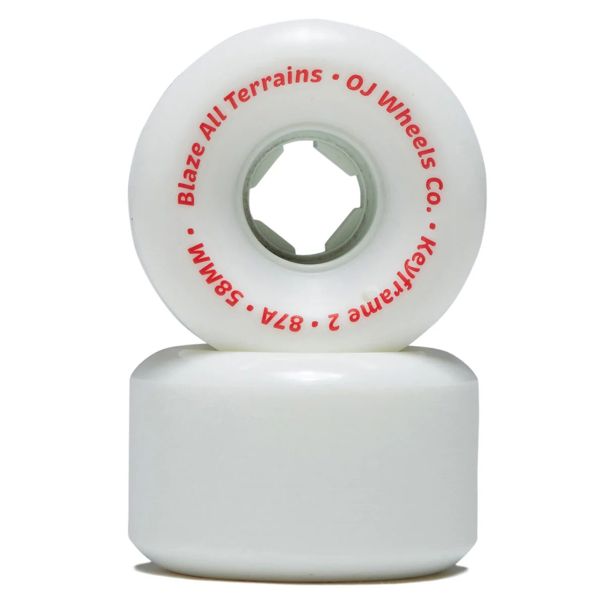 OJ Keyframe 2 87a Skateboard Wheels - White - 58mm - Image 2