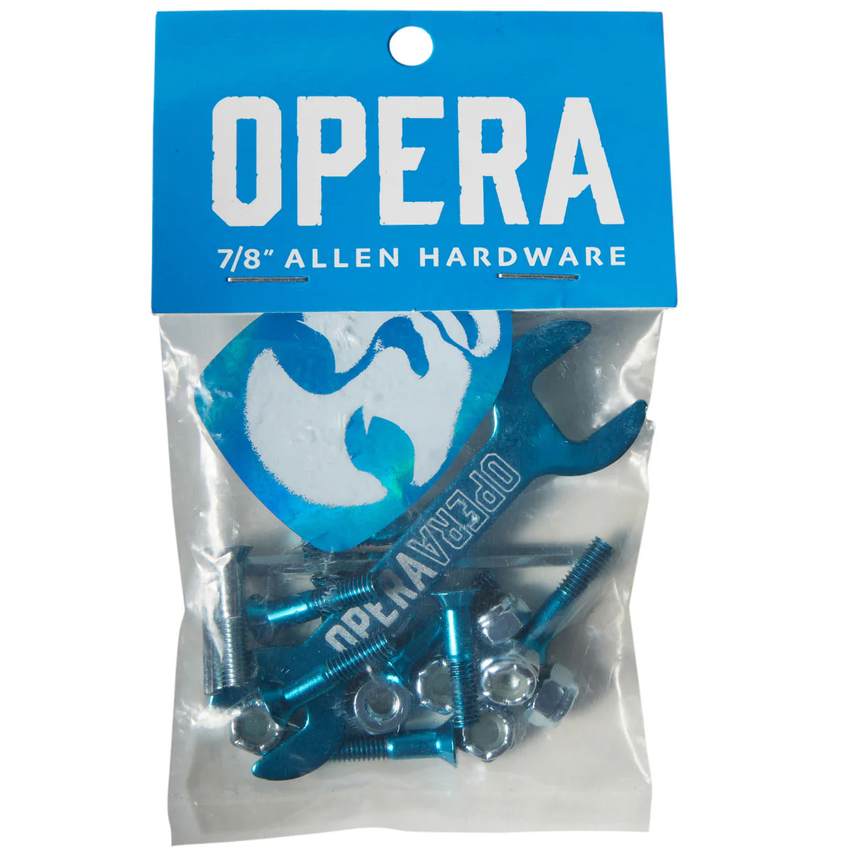 Opera Allen Hardware - Blue/Silver - 7/8"