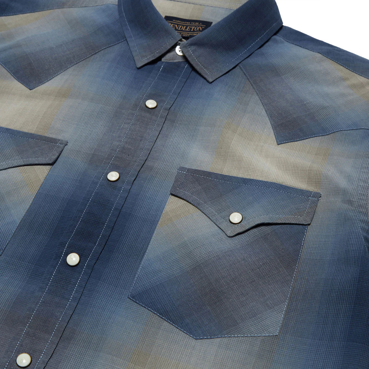 Pendleton Frontier Shirt - Navy/Grey Ombre - Image 3