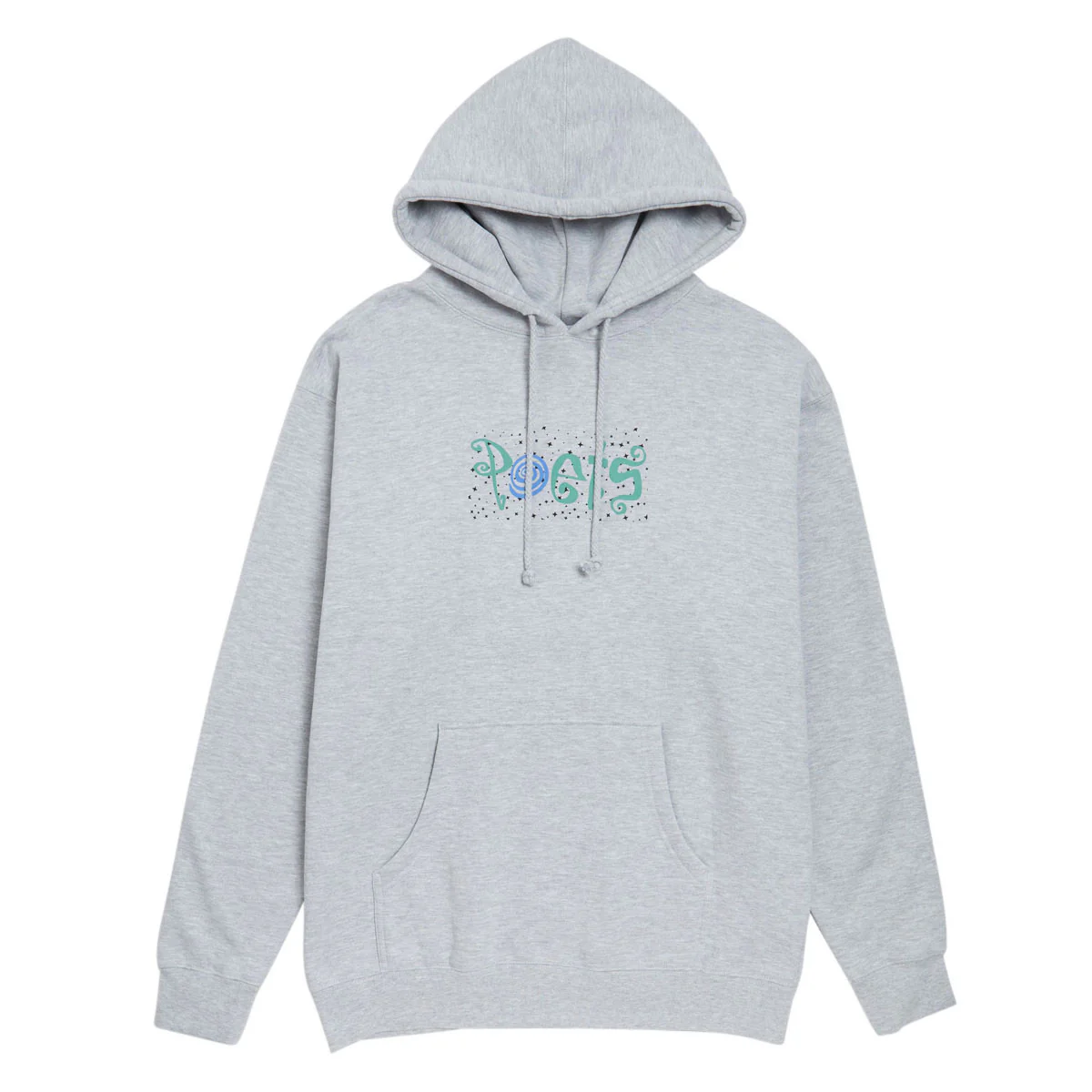 Poets Clique Screened Hoodie - Heather Grey