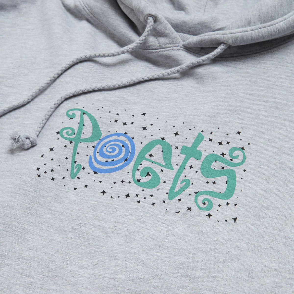 Poets Clique Screened Hoodie - Heather Grey - Image 2