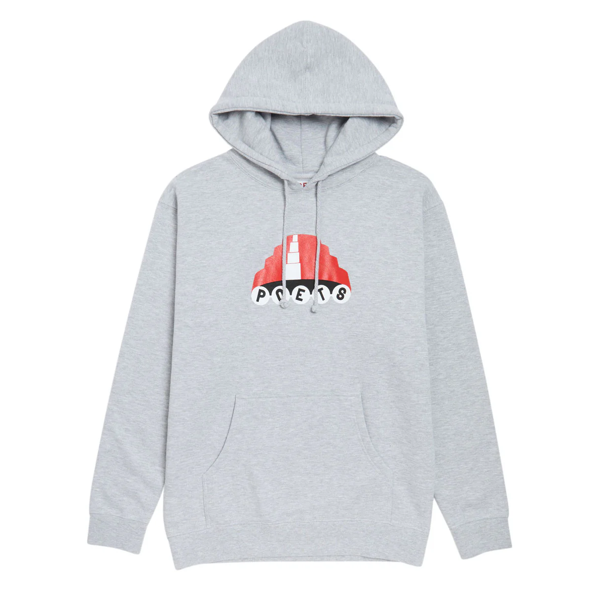 Poets Devo Screened Hoodie - Heather Grey