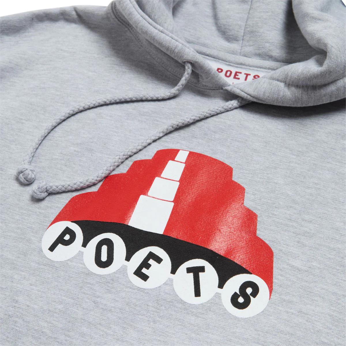 Poets Devo Screened Hoodie - Heather Grey - Image 2