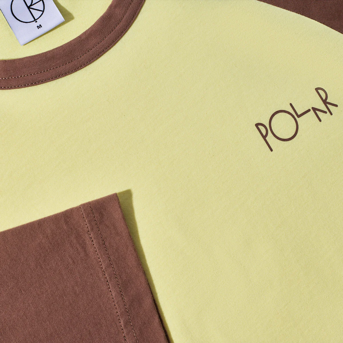 Polar 3/4 Sleeve T-Shirt - Cinnamon/Light Yellow - Image 3