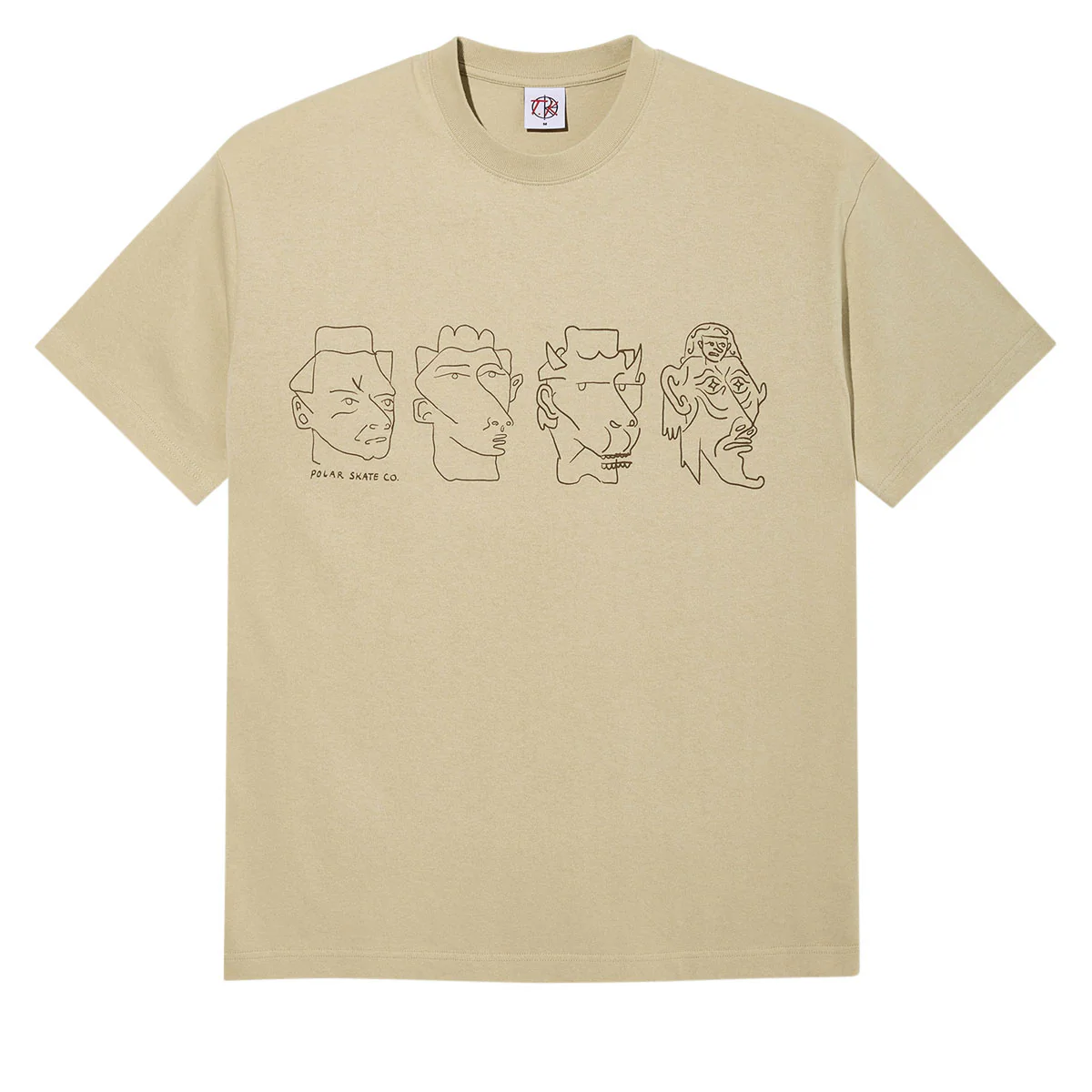 Polar 8 Heads Contrast T-Shirt - Sand/Brown