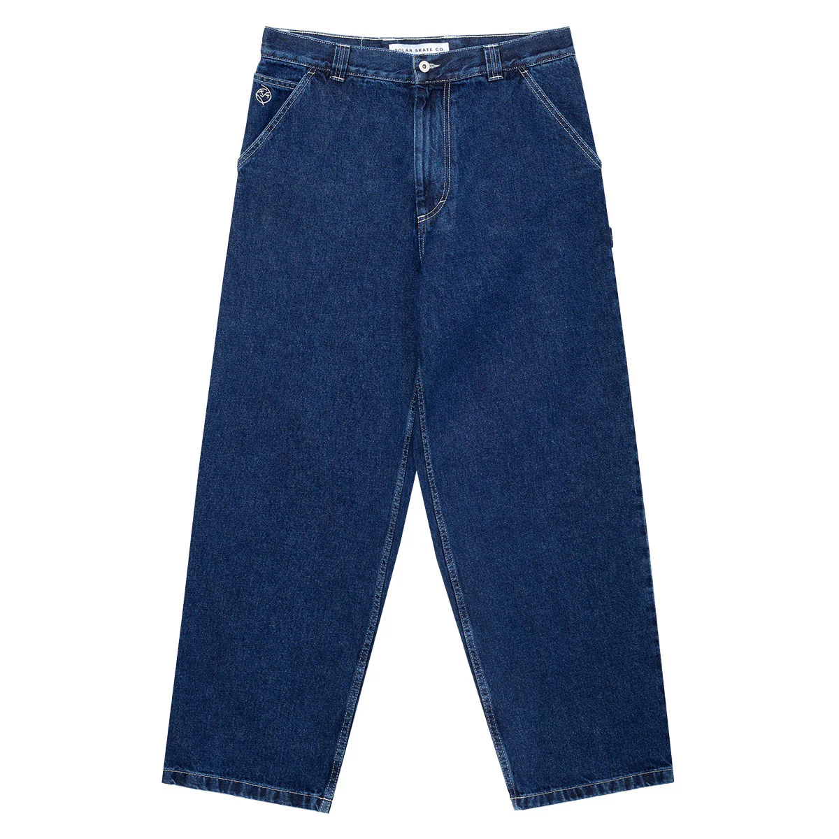 Polar Big Boy Work Pants - Dark Blue/White Stitching