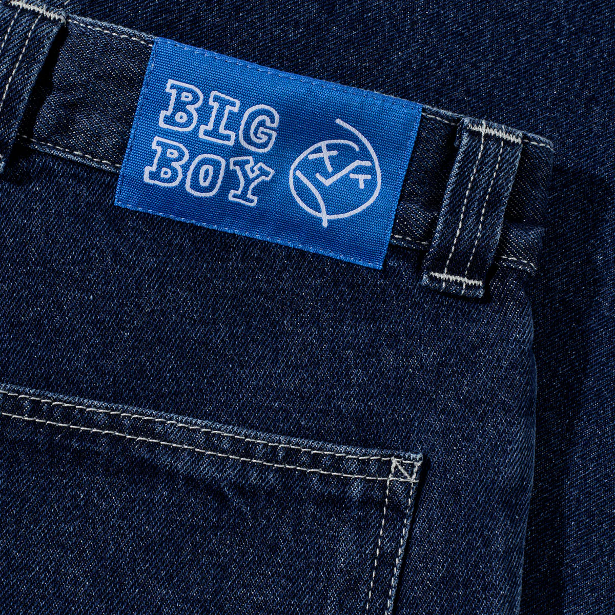 Polar Big Boy Work Pants - Dark Blue/White Stitching - Image 4