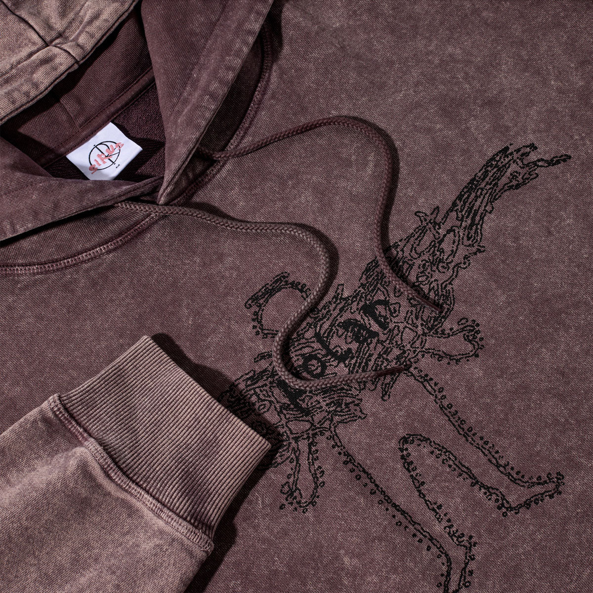 Polar Soul Acid Frank Hoodie - Bordeaux - Image 2