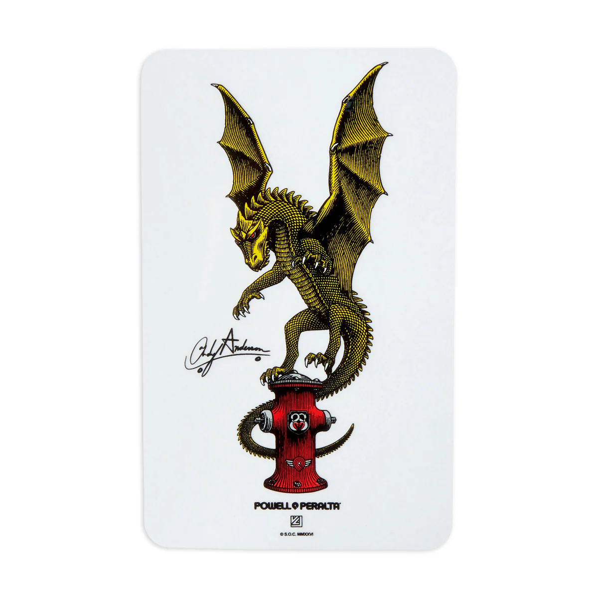 Powell-Peralta Andy Anderson Hydrant Dragon Sticker