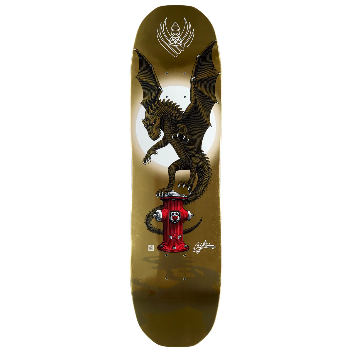 Powell-Peralta Flight Andy Anderson Hydrant Skateboard Deck - Gold Foil - 8.40"