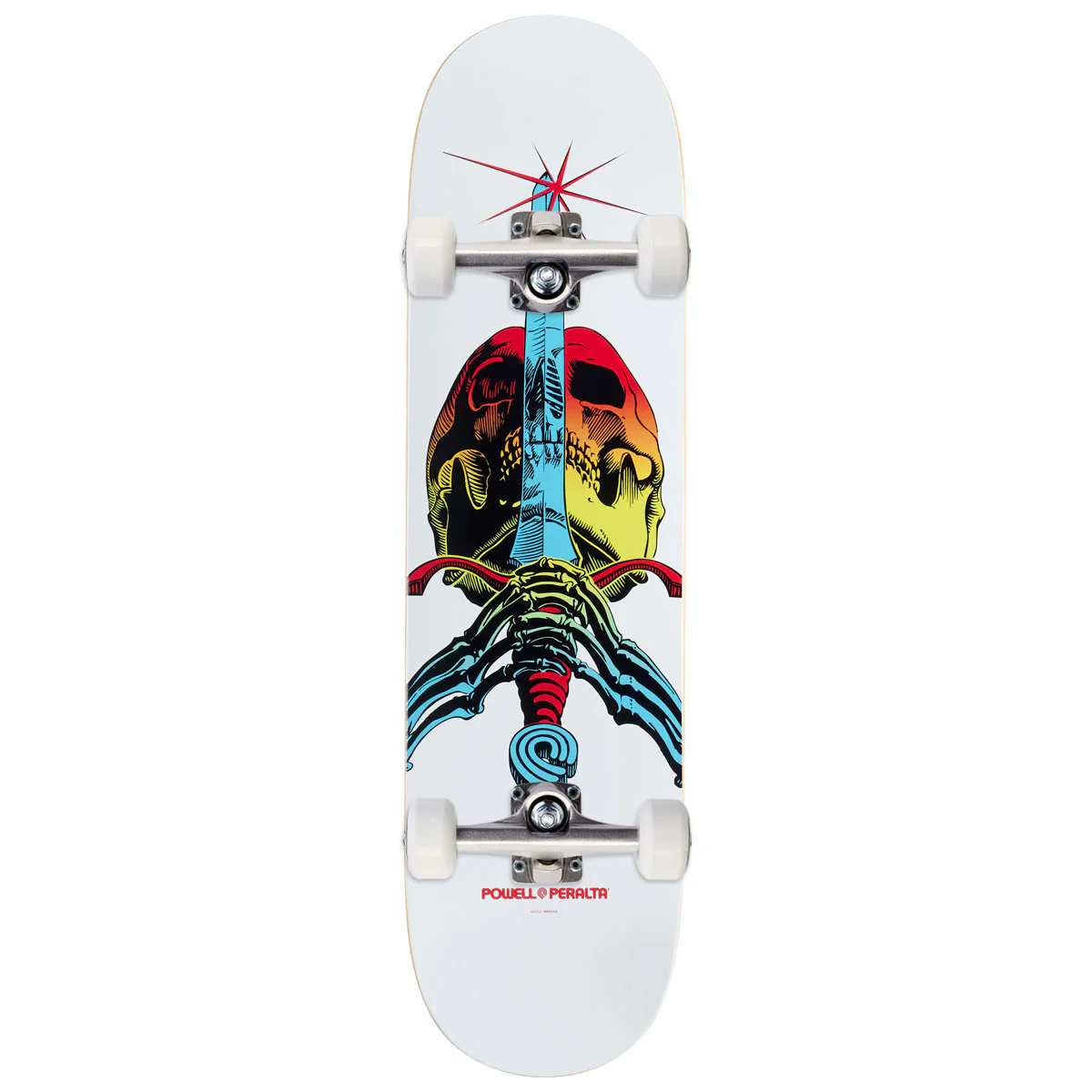 Powell-Peralta Ray Rodriguez Skull & Sword Skateboard Complete - Yellow Fade/White - 8.25"