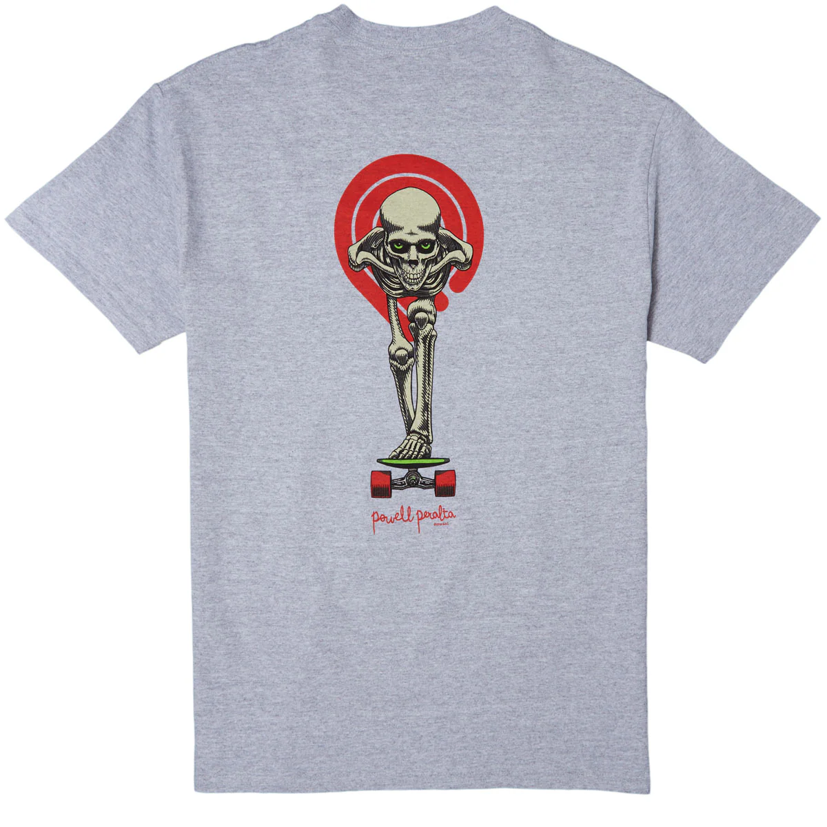 Powell-Peralta Tucking Skeleton T-Shirt - Sport Grey