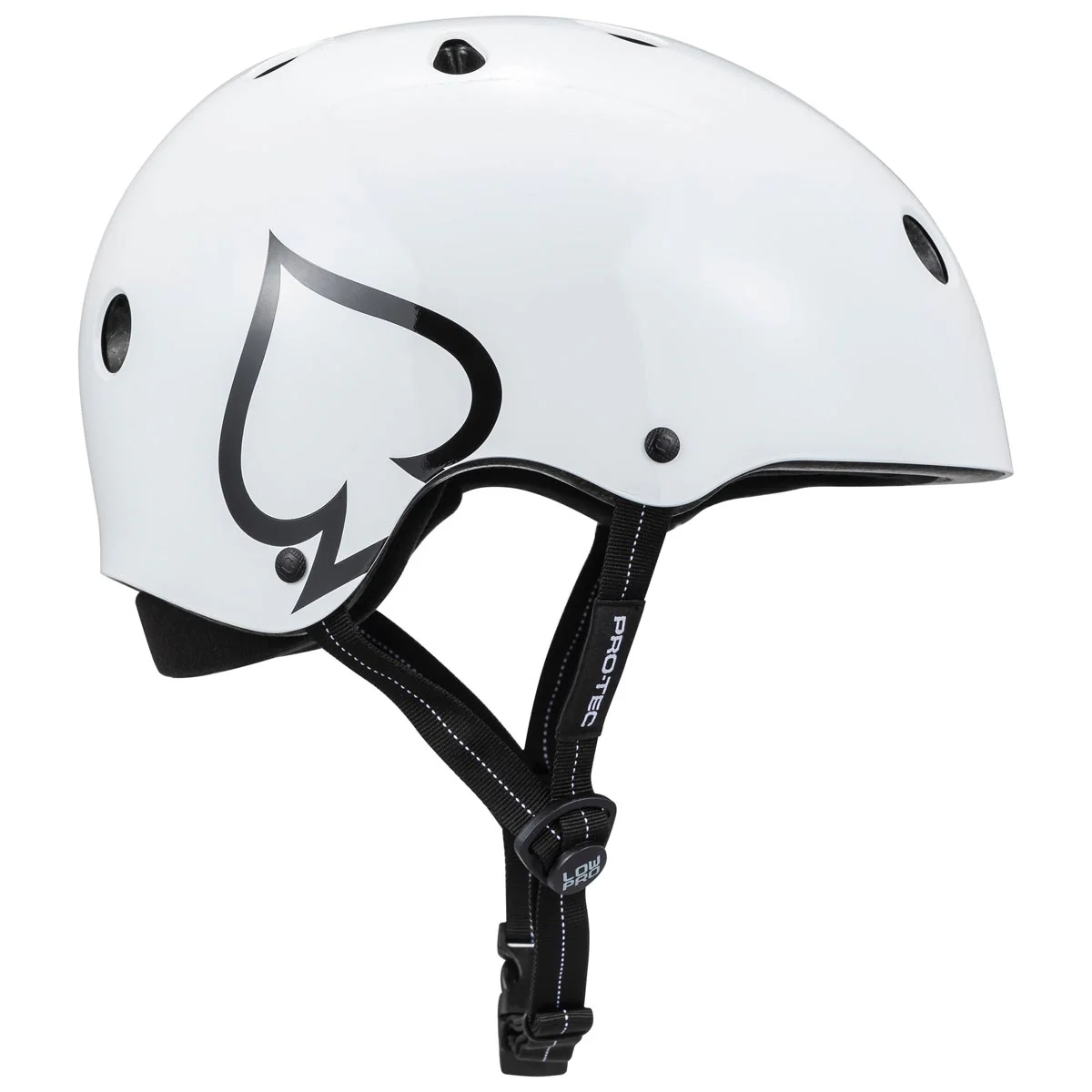 Pro-Tec Low Pro Helmet - Glossy White - Image 2