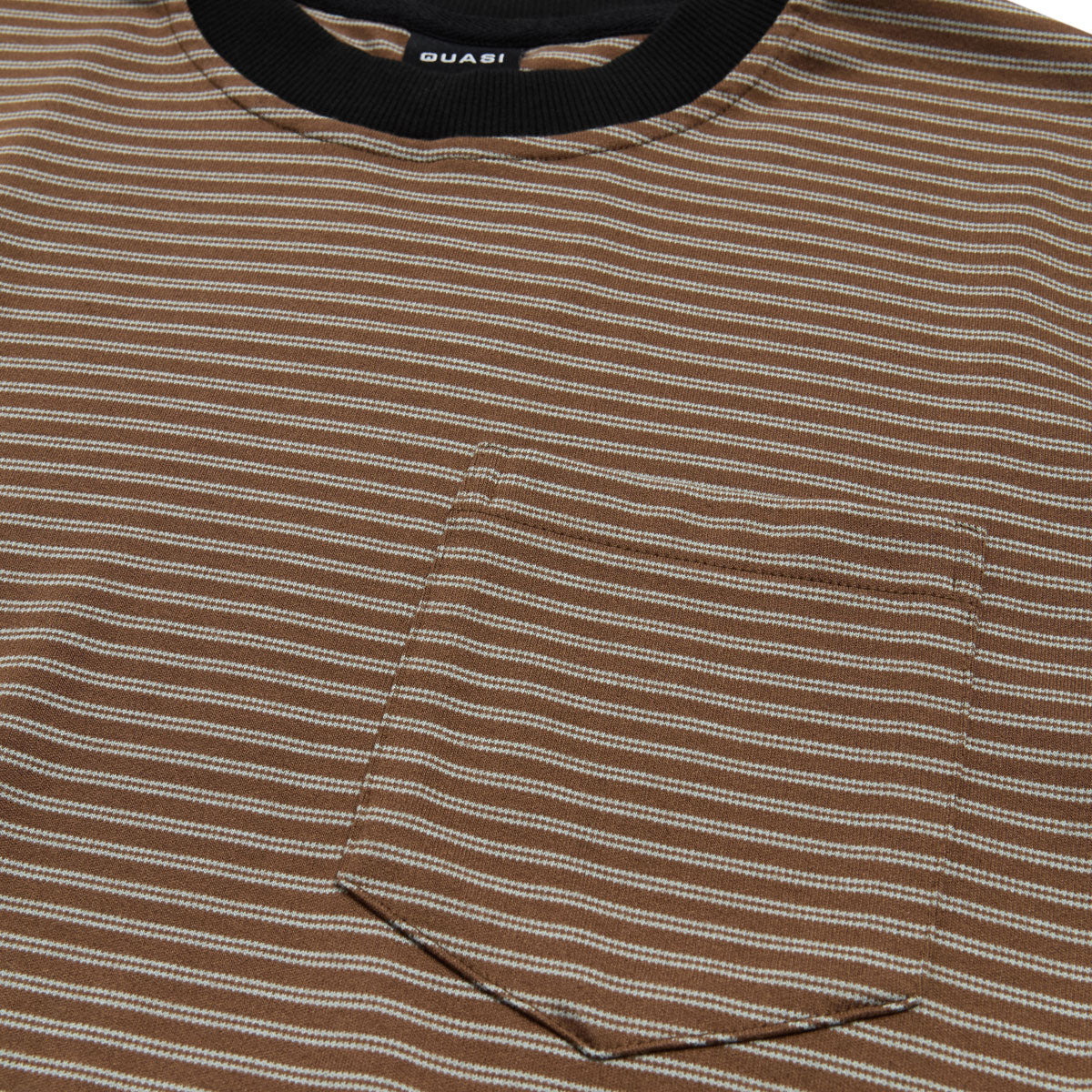 Quasi ISO Striped Pocket T-Shirt - Brown - Image 2