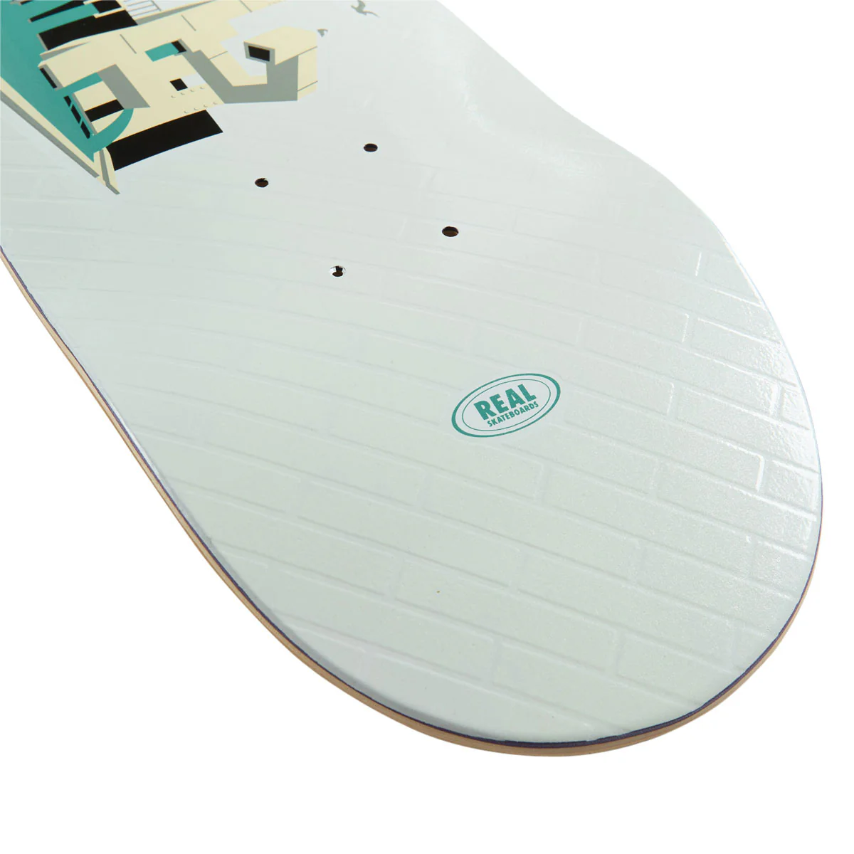 Real EMB Team Skateboard Deck - White - 8.50" - Image 3