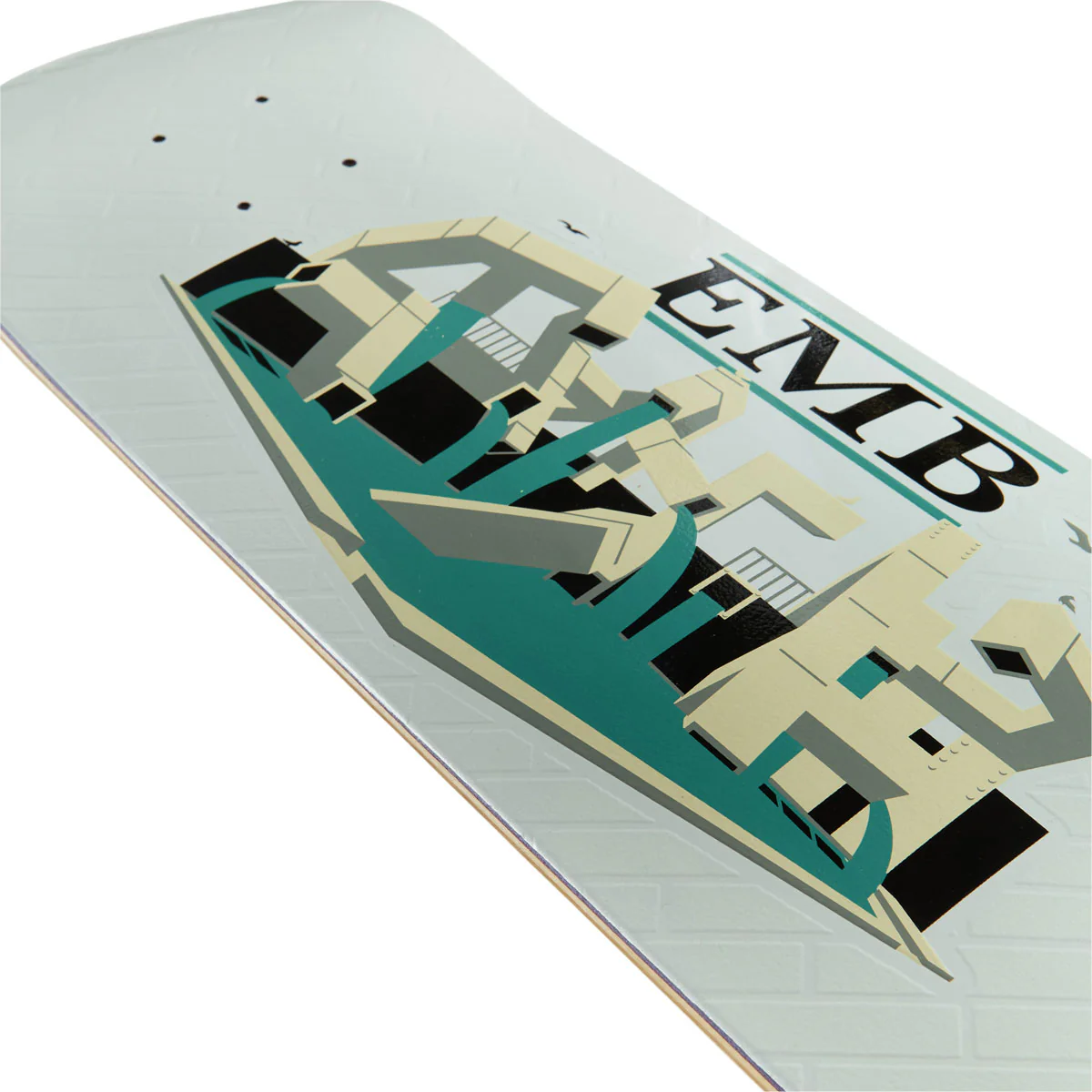 Real EMB Team Skateboard Deck - White - 8.50" - Image 4