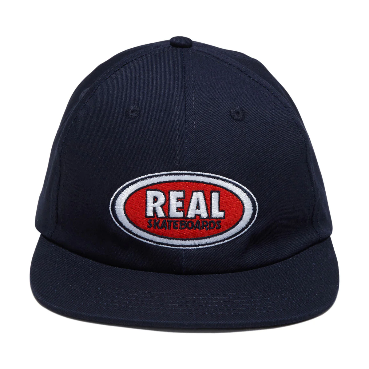 Real Oval Emb Hat - Navy/Red/White - Image 2