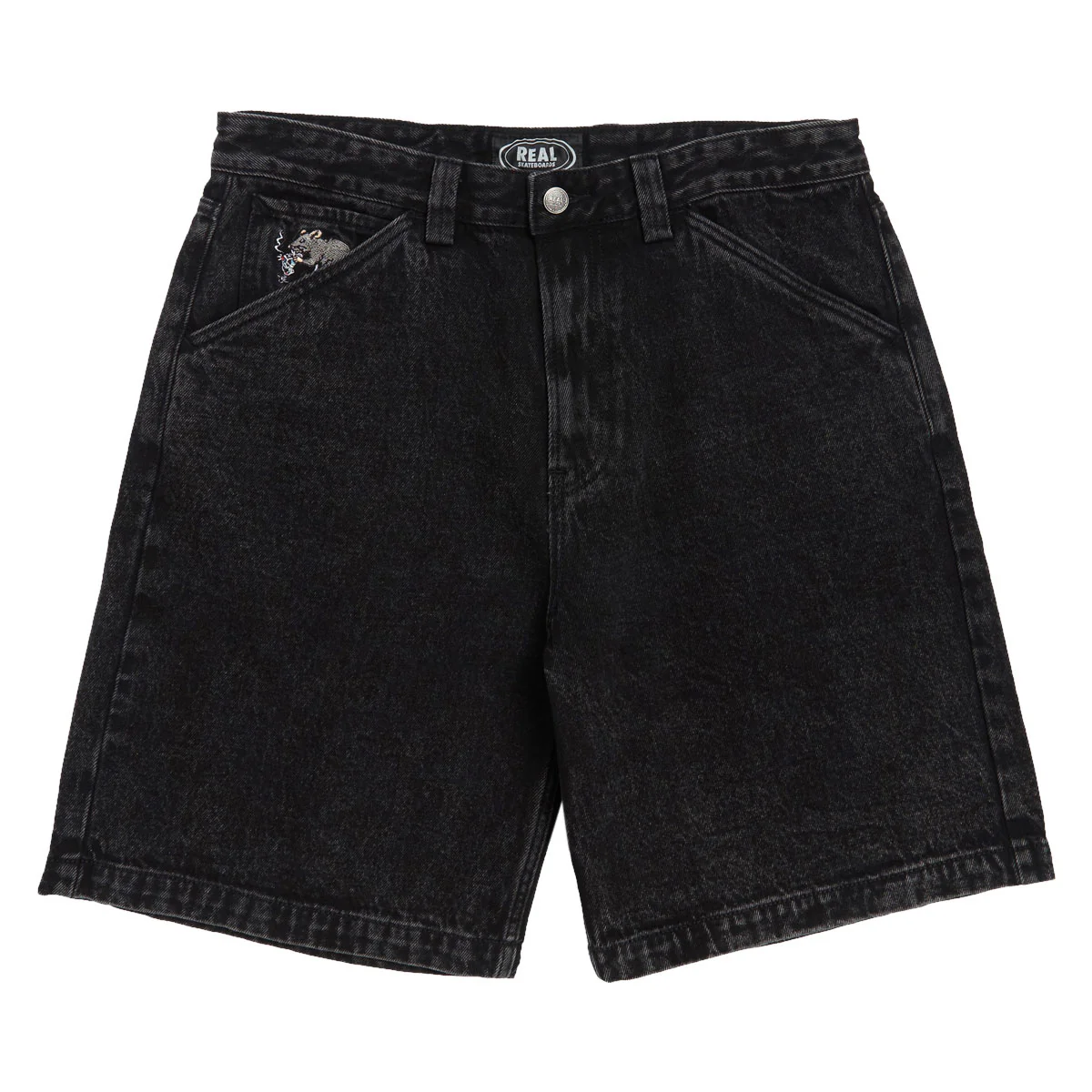 Real Street Cleaner Denim Shorts - Black Stone/Acid Wash