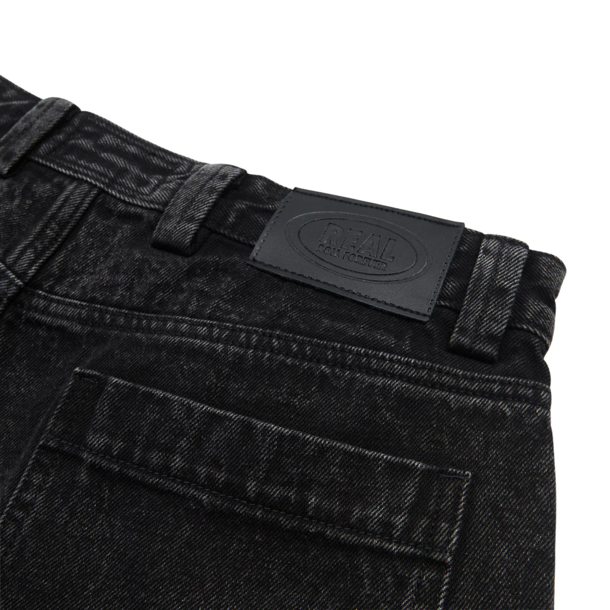 Real Street Cleaner Denim Shorts - Black Stone/Acid Wash - Image 5