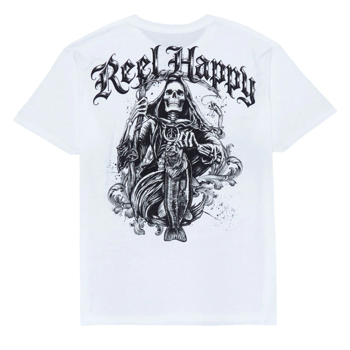 Reel Happy Big Reaper T-Shirt - White
