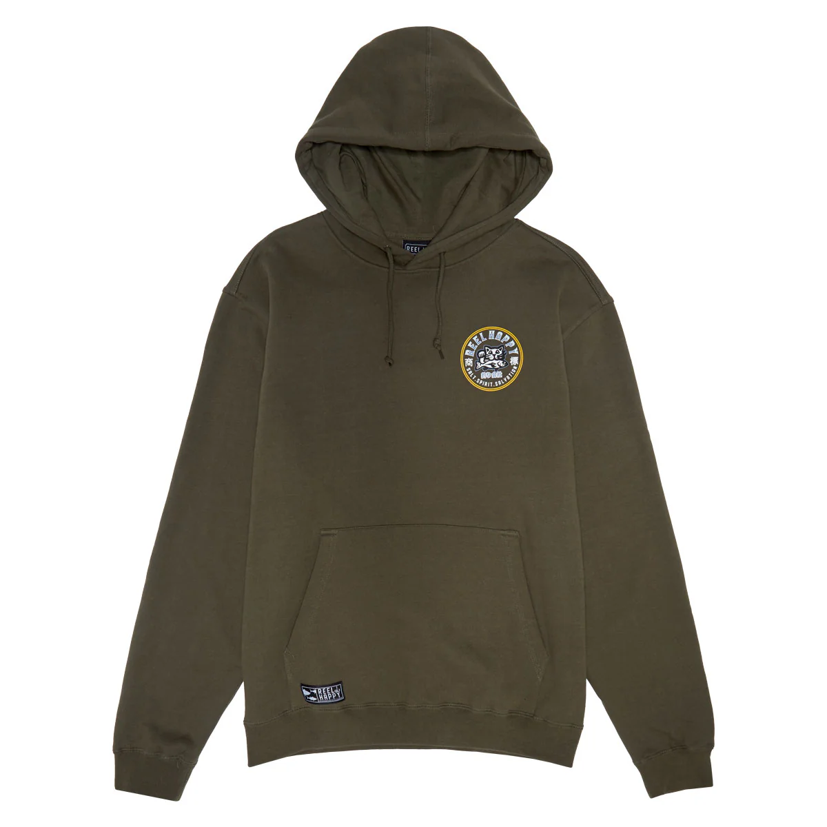 Reel Happy Maguro Hoodie - Olive Green