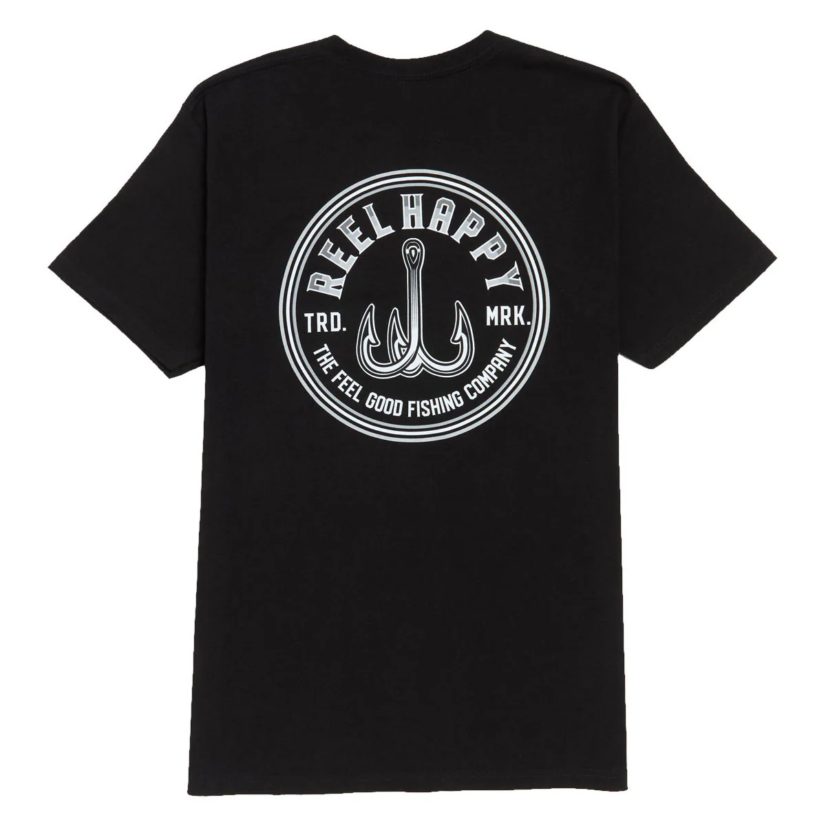 Reel Happy Treble Hook T-Shirt - Black