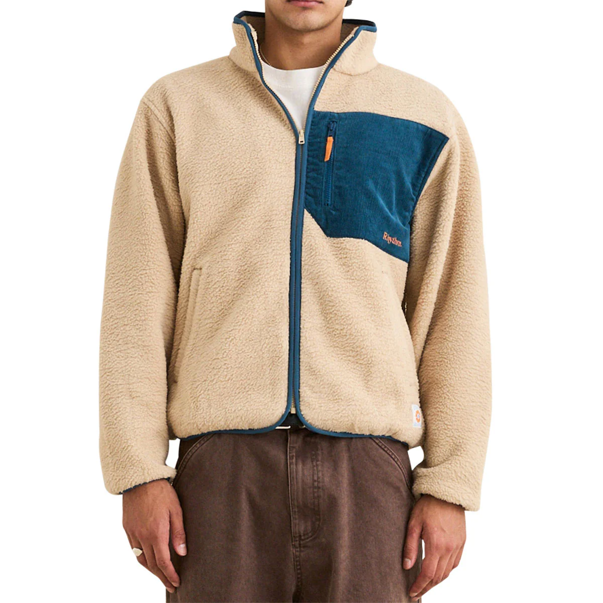 Rhythm Trail Zip Thru Fleece Sweatshirt - Sand