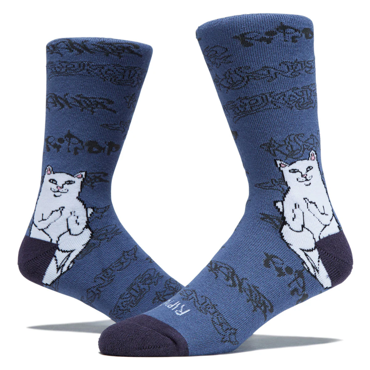 RIPNDIP Lord Nermal Ghost Socks - Slate - Image 2