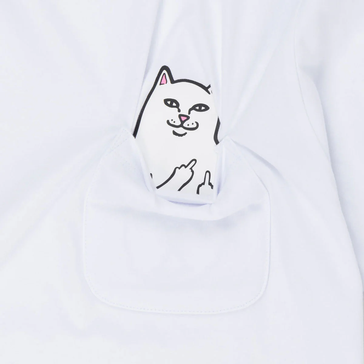 RIPNDIP Lord Nermal Pocket T-Shirt - White II - Image 3