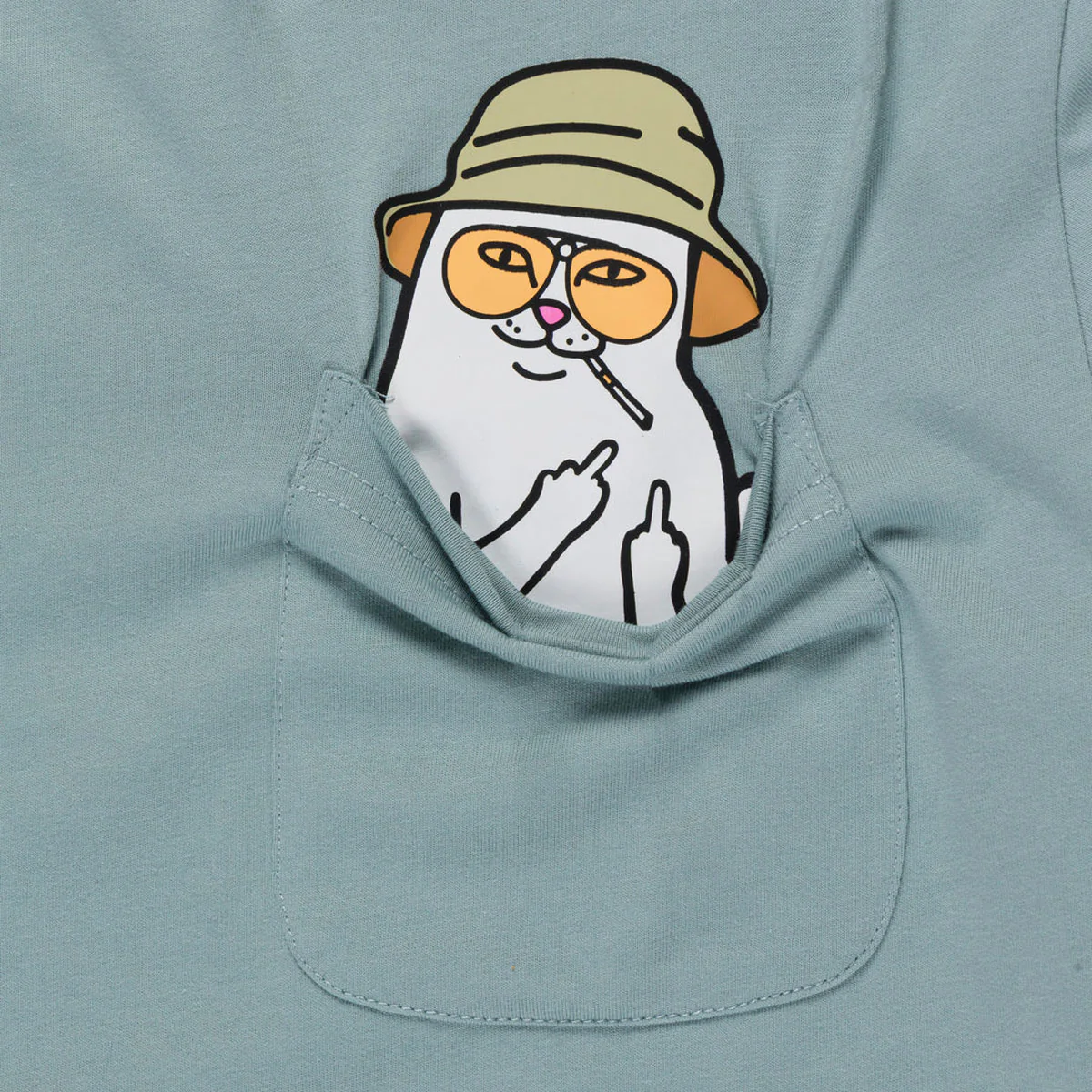 RIPNDIP Nermal S Thompson Pocket T-Shirt - Silver Blue - Image 2