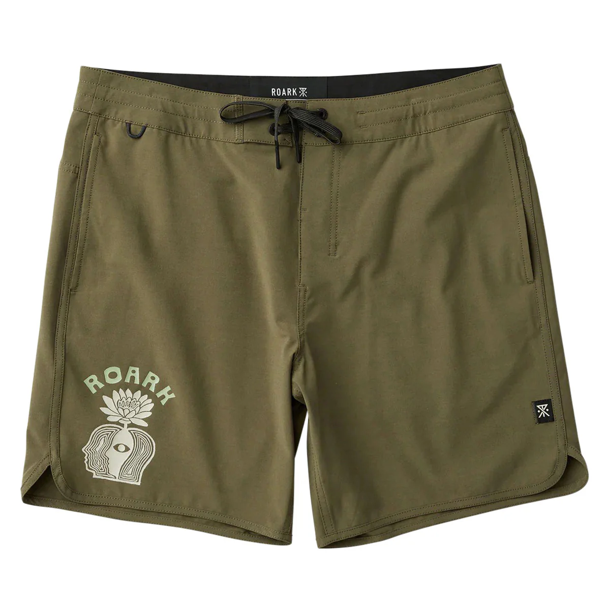 Roark Chiller Scallop Boardshorts - Military
