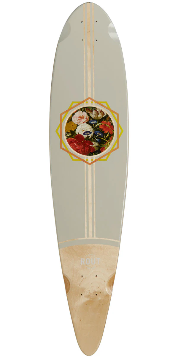 Rout Floral Pintail Longboard Deck