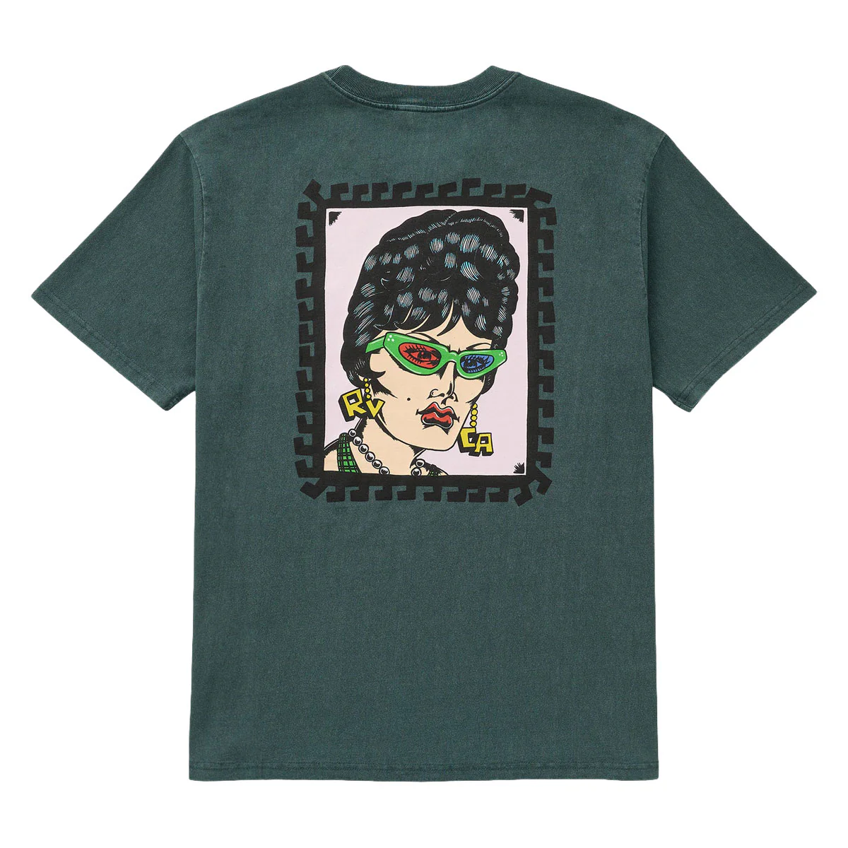 RVCA Barbra Bangles T-Shirt - Dusty Green - Image 2