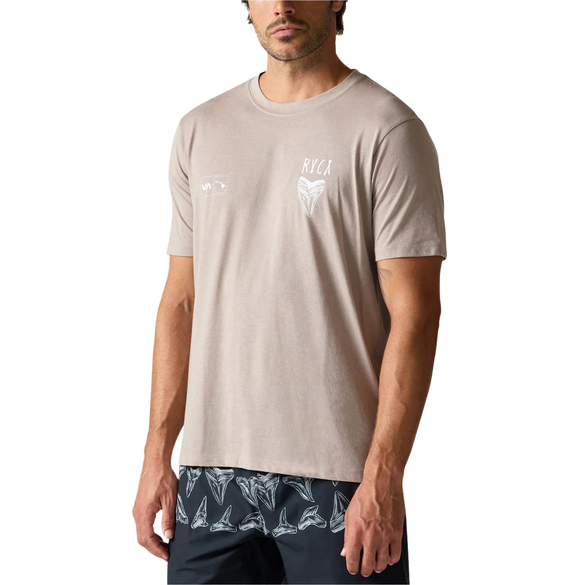 RVCA Ben Horton Hawaii T-Shirt - Brown Stone - Image 3