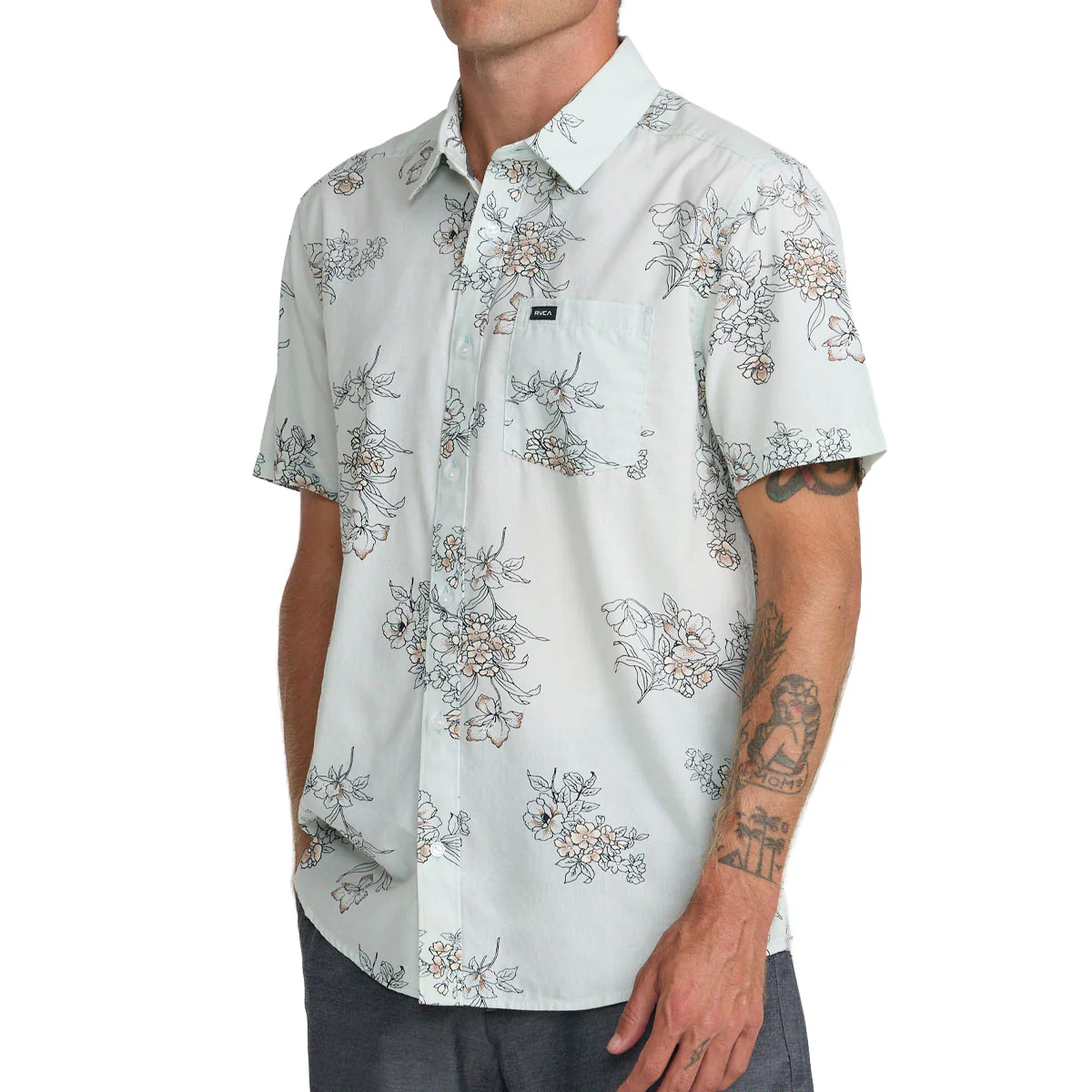 RVCA Botanical Shirt - Green Tea - Image 3