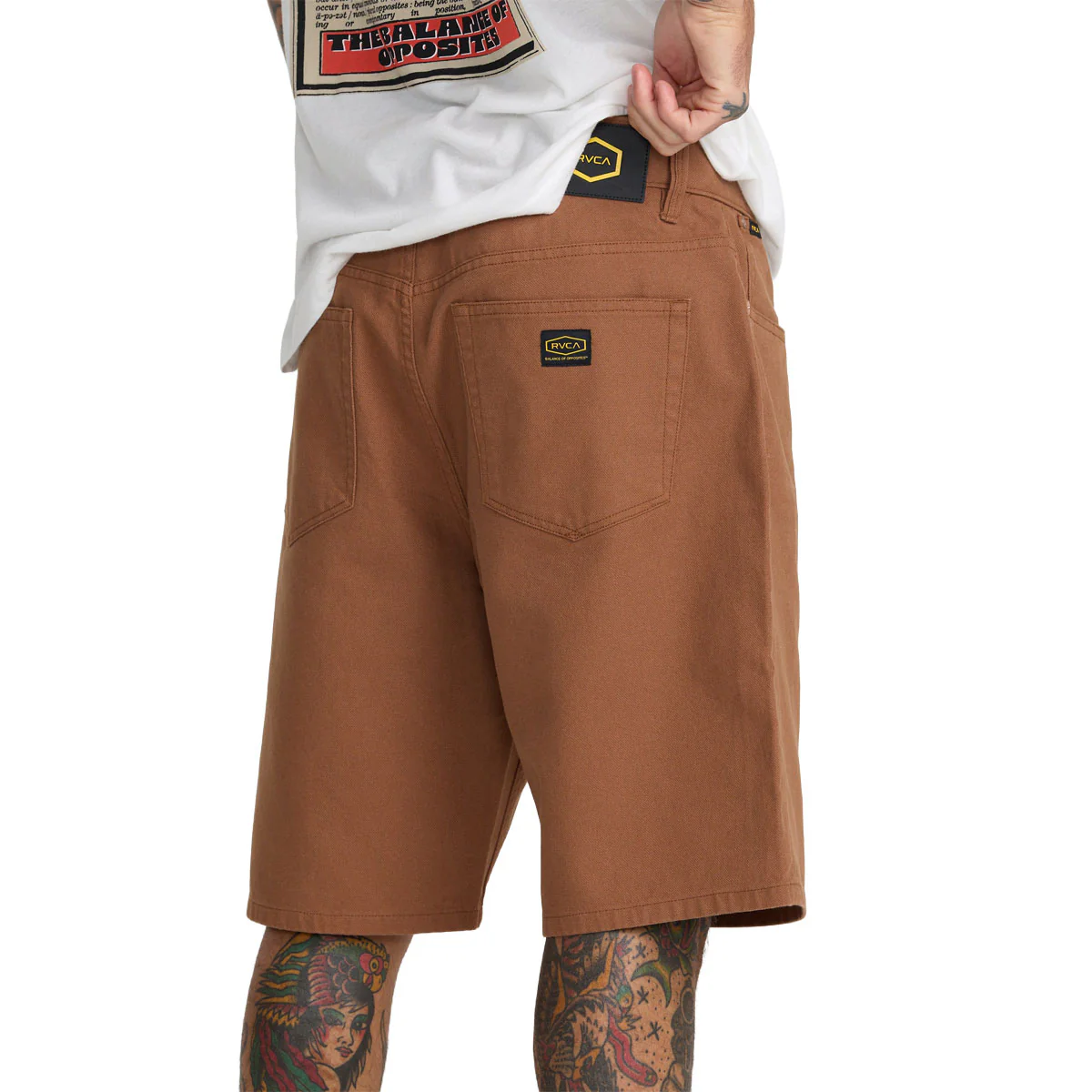 RVCA Dayshift 5 Pocket 21" Shorts - Rawhide - Image 5